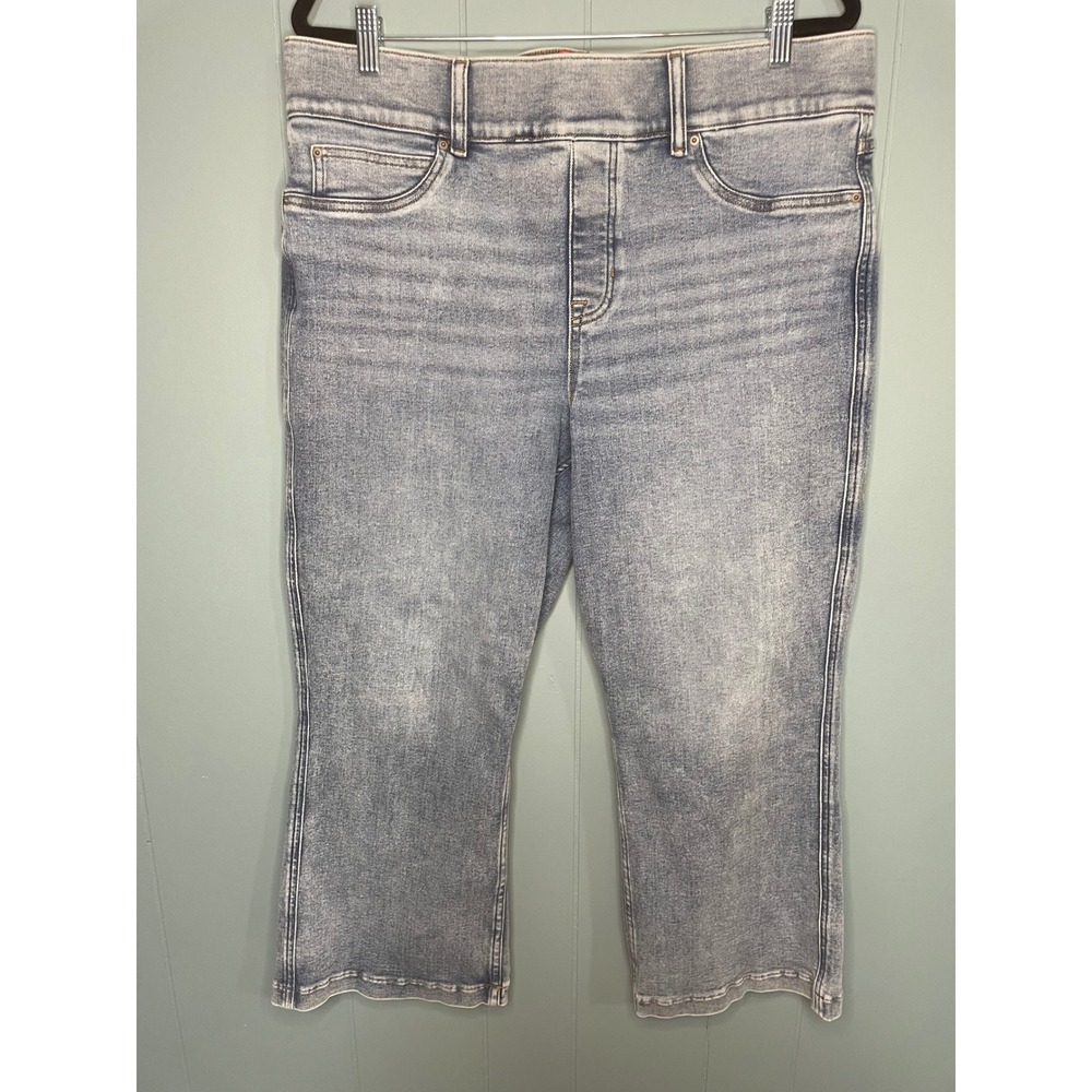 Spanx Women Pull On Straight Jeans Size 2X Blue‎ Denim Petite